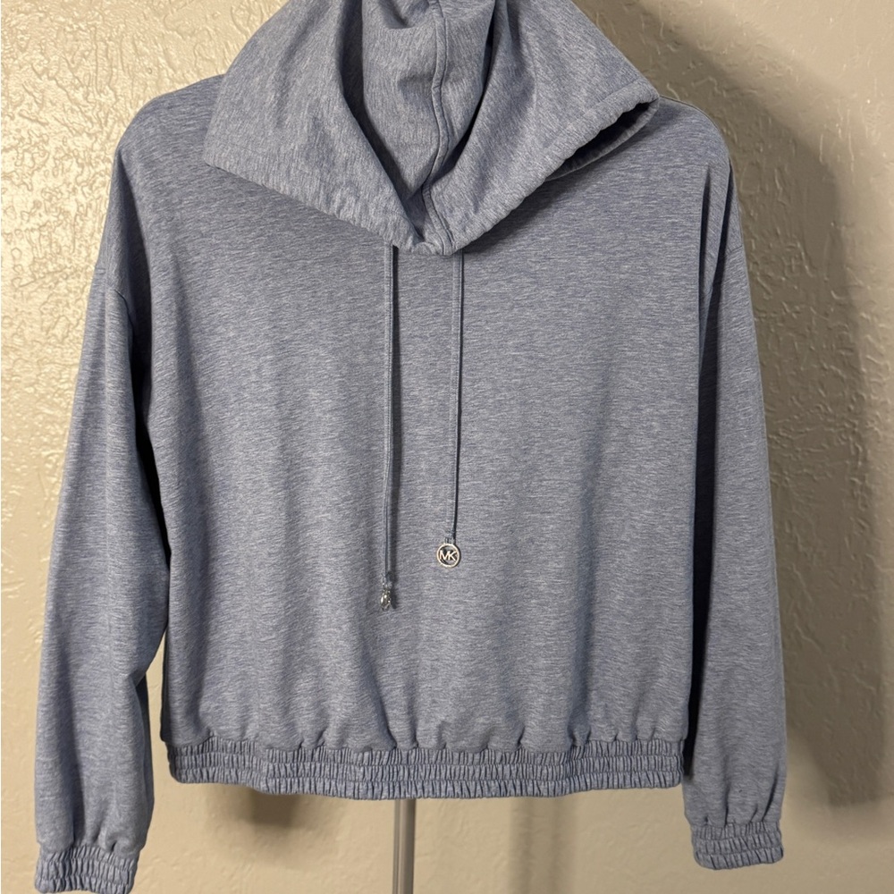 Michael Kors Blue Light Gray Hooded Sweatshirt